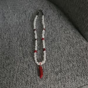 Red Coral Chip Native American Necklace Purchased In Santa Fe Women Jewelry